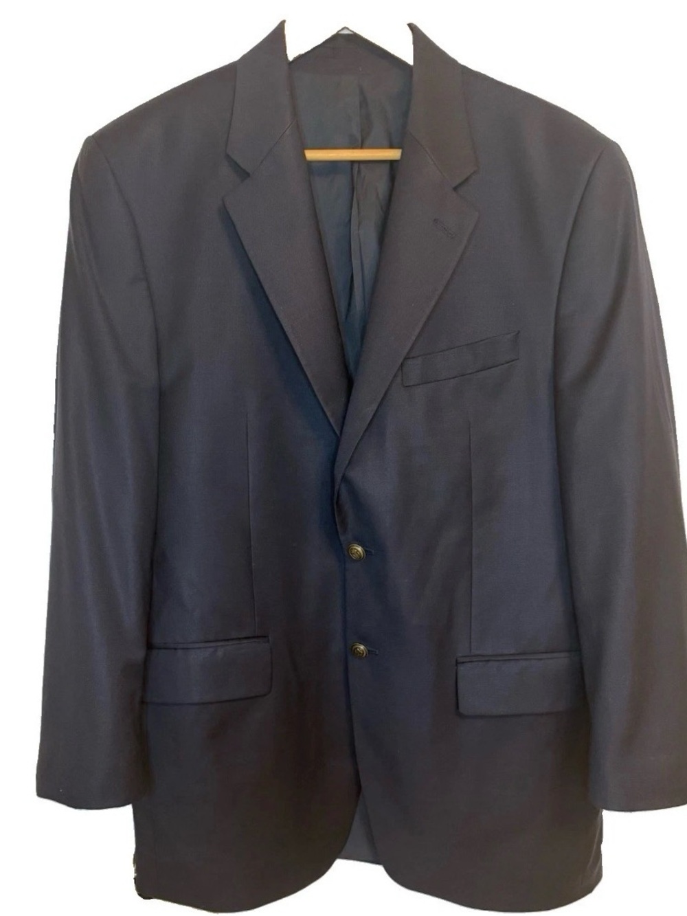 Lauren Ralph Lauren Navy
Wool Blazer 42R 42" Chest
Solid 2-Button Notch